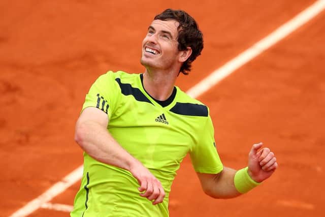 Andy Murray celebrates victory in his match against Marinko Matosevic. Picture: Getty
