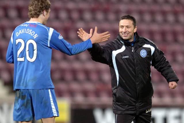 St Johnstone manager Derek McInnes with Murray Davidson. Picture: Ian Rutherford