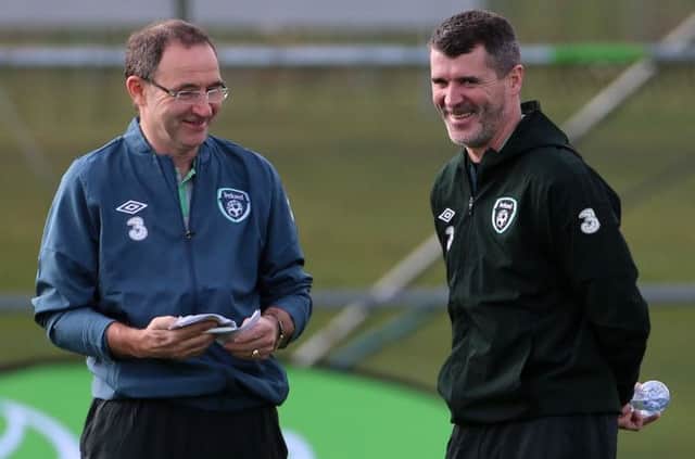 Republic of Ireland manager Martin O'Neill and assistant manager Roy Keane. Picture: PA