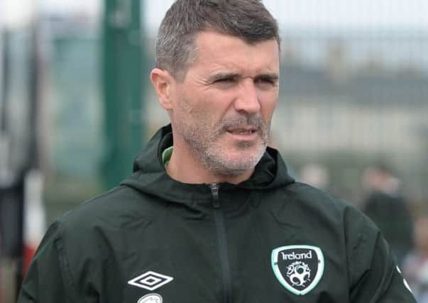 Roy Keane was at training with the Republic of Ireland squad yesterday. Picture: PA