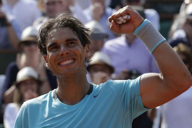 Defending champion Rafael Nadal celebrates his victory over Argentina's Leonardo Mayer. Picture: Getty