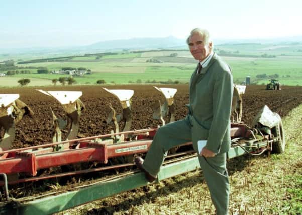 Maitland Mackie at Westertown farm in Aberdeenshire in 1993. Picture: TSPL