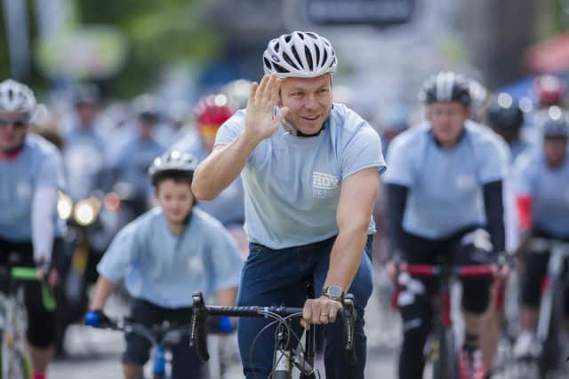 Sir Chris Hoy was to be found haring around the Grassmarket in Edinburgh last week. Picture: Steven Scott Taylor