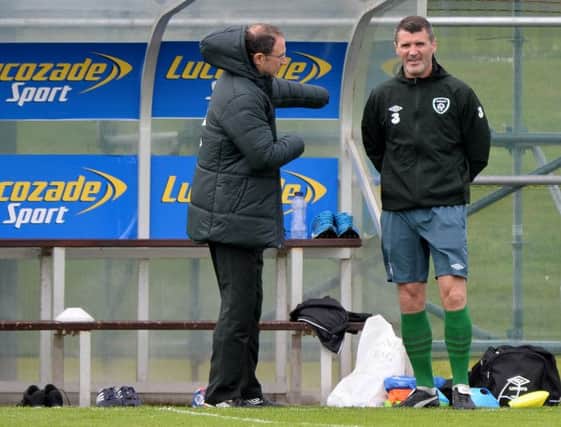 Martin O'Neill (left) and assistant coach Roy Keane. Picture: PA
