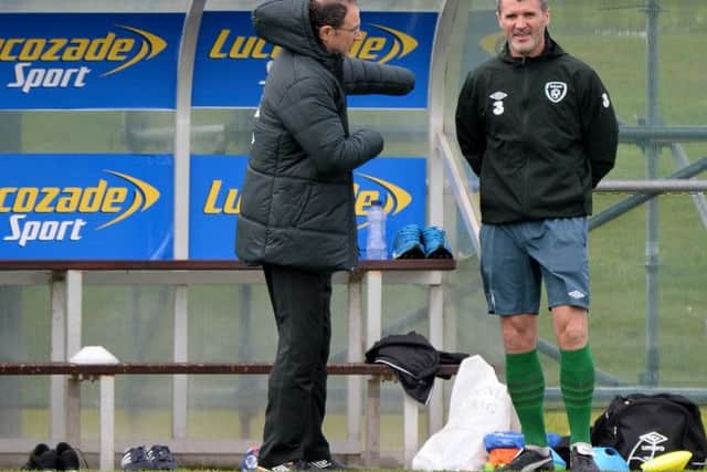 Martin O'Neill (left) and assistant coach Roy Keane. Picture: PA