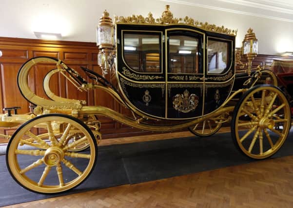 The Diamond Jubilee coach which will be used during the State Opening of Parliament. Picture: PA