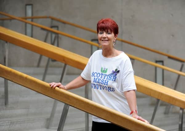 Victims of tape and mesh implants met the public petitions committee at Scottish Parliament. Picture: Jane Barlow