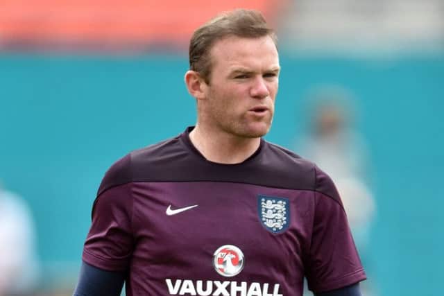 Wayne Rooney warms up during England's training session at Miami Sun Life Stadium. Picture: Getty