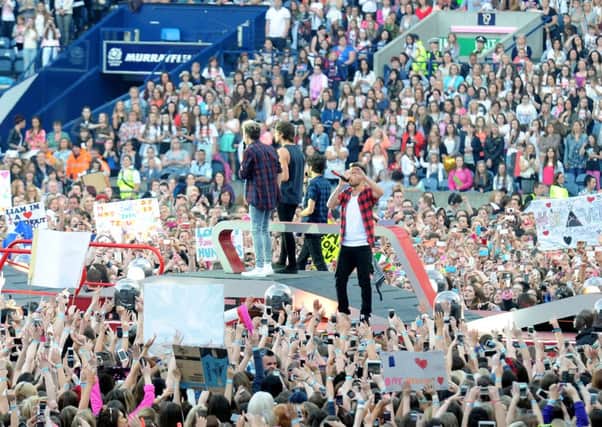 One Direction perform to 65,000 Directioners at Murrayfield. Picture: Lisa Ferguson