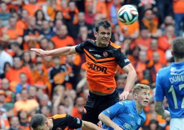 Gavin Gunning in action against St Johnstone. Picture: TSPL