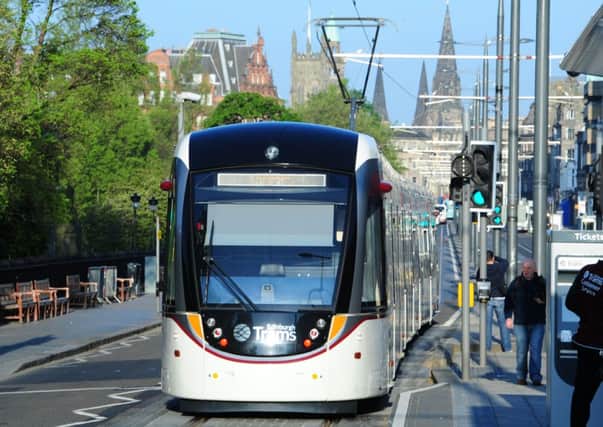 A teenage girl has been struck by a tram in Edinburgh's city centre. Picture: Ian Rutherford