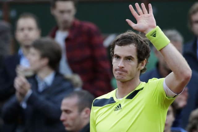 Andy Murray celebrates his victory over France's Gael Monfils. Picture: Getty