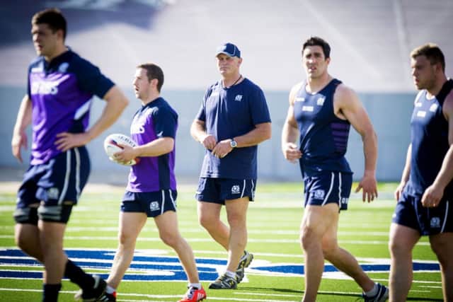 Scotland head coach Vern Cotter took his first training session earlier this week. Picture: SNS