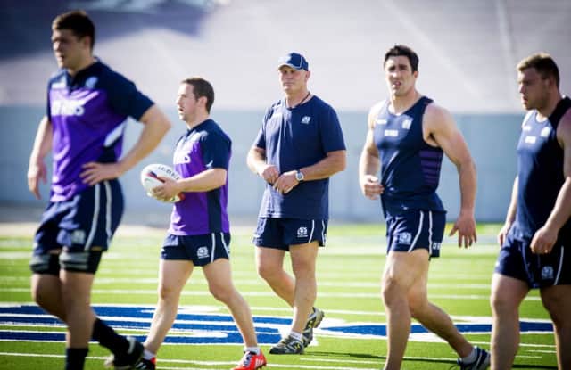 Scotland head coach Vern Cotter took his first training session earlier this week. Picture: SNS