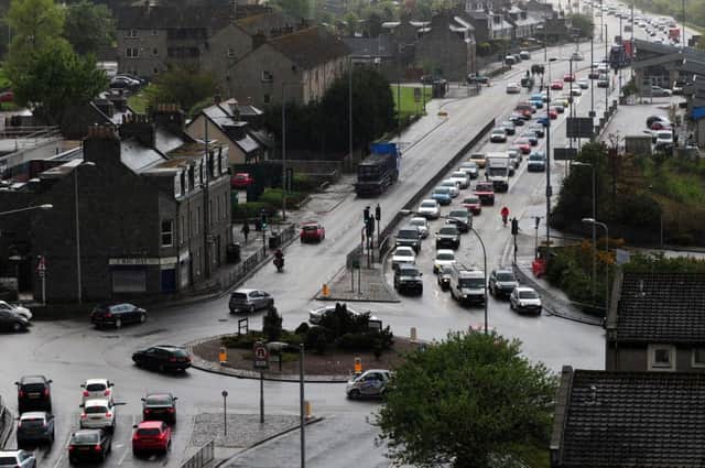 Rush-hour traffic travels at 12.7 mph in Aberdeen. Picture: SWNS
