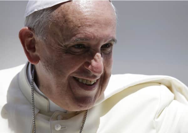 Pope Francis has been asked to visit Glasgow in March next year. Picture: AP