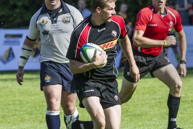 Scots-born Gordon McRorie runs in a try against for Canada Select. Picture: Steve Bosch