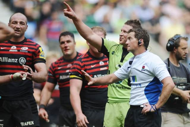 Saracens and Northampton players had a lengthy wait for a decision. Picture: Colorsport