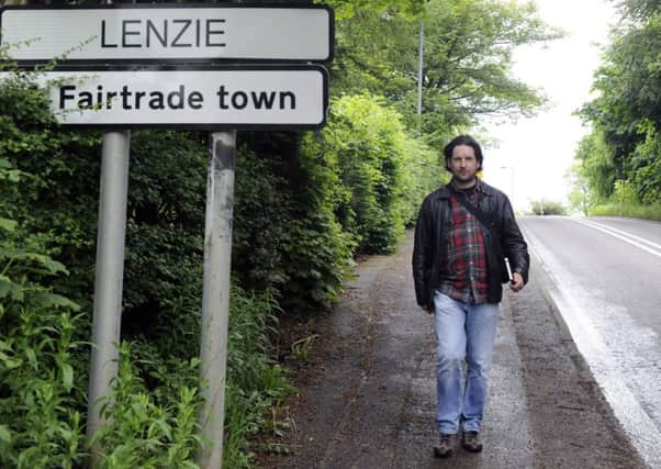 Alex Massie, pictured during his walk from Lenzie to Shettleston. Picture: John Devlin