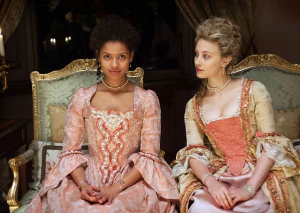 Gugu Mbatha-Raw, left, as Dido Elizabeth Belle and Sarah Gadon as Lady Elizabeth Murray. Picture: AP