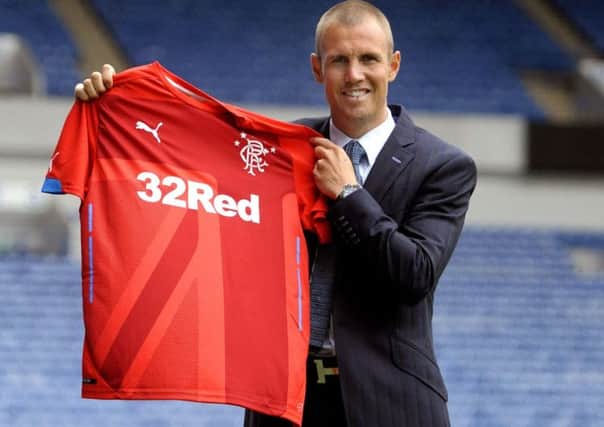 Kenny Miller is paraded as a Rangers player for the third time. Picture: John Devlin