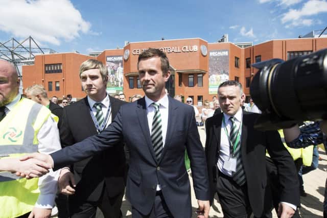 Ronny Deila making his first public appearance at Parkhead this week. Picture: SNS