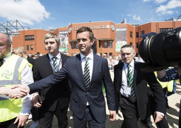 Ronny Deila making his first public appearance at Parkhead this week. Picture: SNS