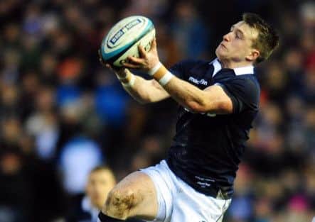 After taking a high ball, Stuart Hogg ran half the length of the field. Picture: TSPL