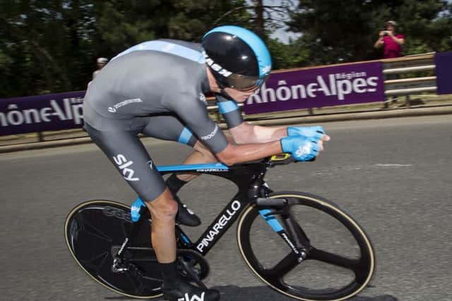 Chris Froome in action during yesterdays individual time trial. Picture: Getty