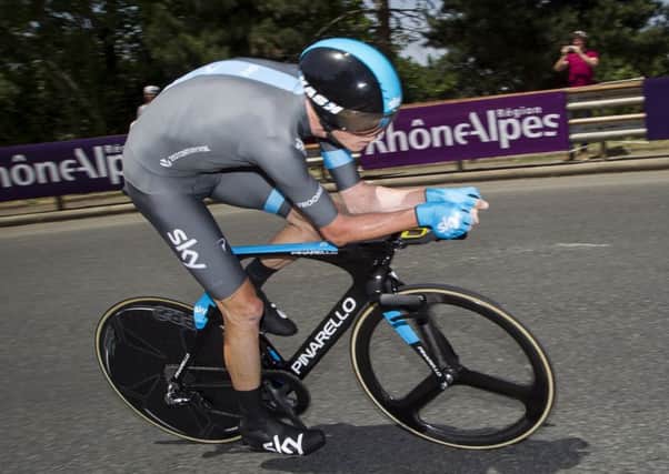 Chris Froome in action during yesterdays individual time trial. Picture: Getty