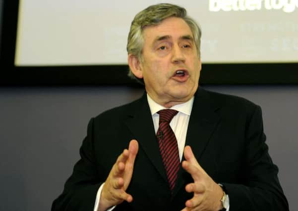 Gordon Brown believes David Cameron should debate Alex Salmond over independence. Picture: John Devlin