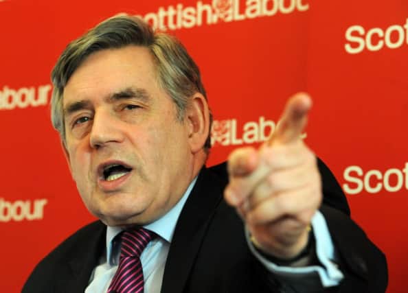 Gordon Brown staged something of a return to front-line politics yesterday. Picture: Ian Rutherford