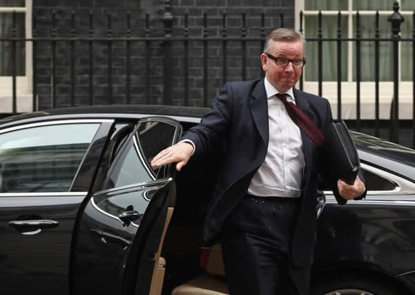 Education Secretary Michael Gove arrives at 10 Downing Street today. Picture: Getty