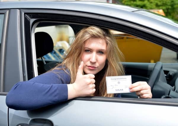 Kirsty Nunn, 18, of Earlston with her certificate from the IAM