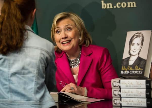Former US secretary of state Hilary Clinton spoke out at the launch of her memoir in New York city. Picture: Getty