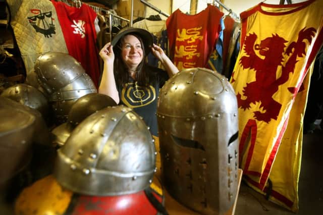 Annette Grier from the Clanranald Trust during preparations for Bannockburn Live. Picture: PA