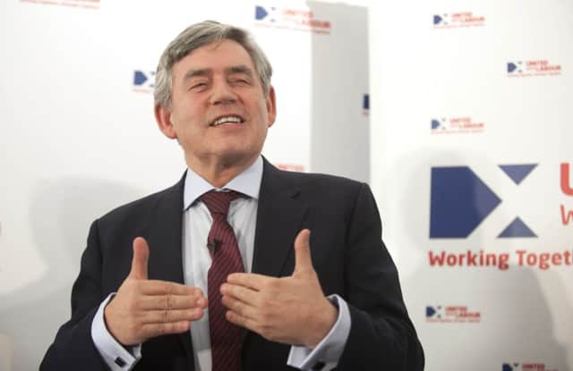 Gordon Brown wants to see a patriotic alternative to the SNPs vision. Picture: Jane Barlow