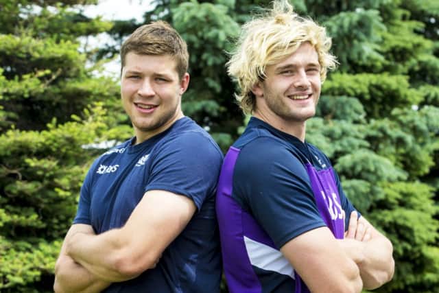 Scotlands new lock pairing, Grant Gilchrist, left, and Richie Gray, are preparing for Canada. Picture: SNS/SRU