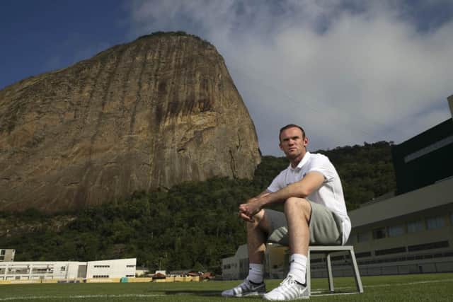 England forward Wayne Rooney after a training session at the Urca military base practice ground in Rio. Picture: FA/Getty