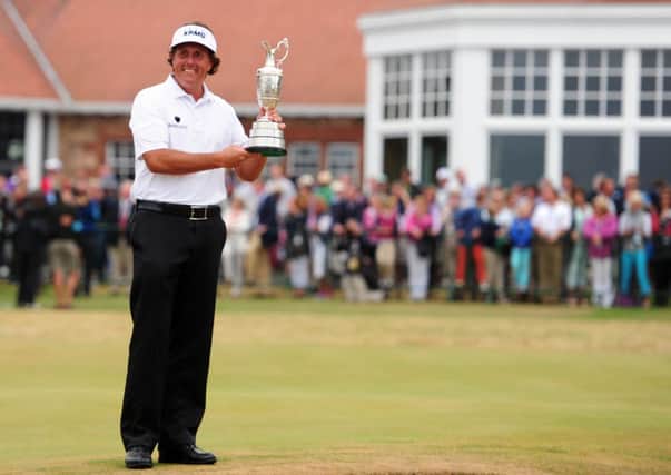 Phil Mickelson won the Claret Jug at Muirfield in 2013. Picture: Ian Rutherford