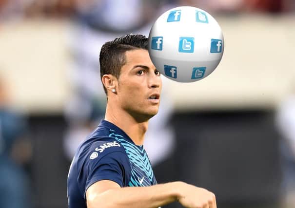 83 million Facebook fans and 27 million Twitter followers, Cristian Ronaldo could easily offend. Picture: Getty