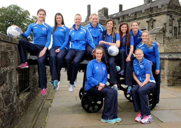 Members of Team Scotland's Netball squad. Picture: Lisa Ferguson