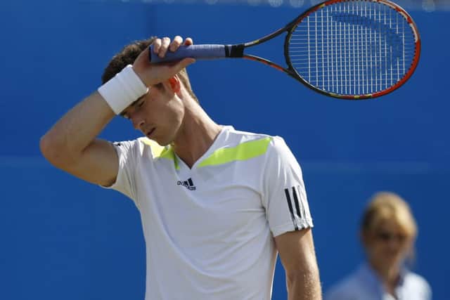Andy Murray feels the heat at Queen's. Picture: AP