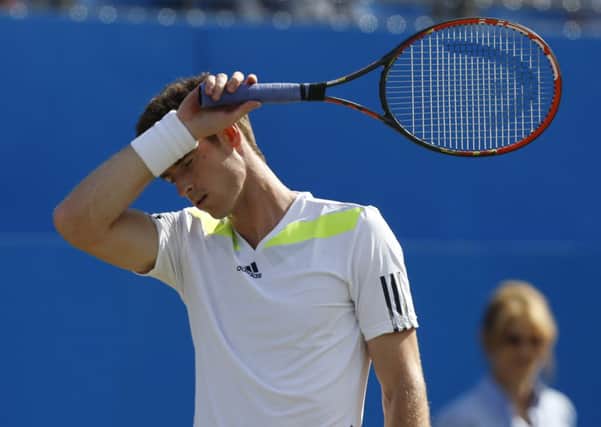Andy Murray feels the heat at Queen's. Picture: AP