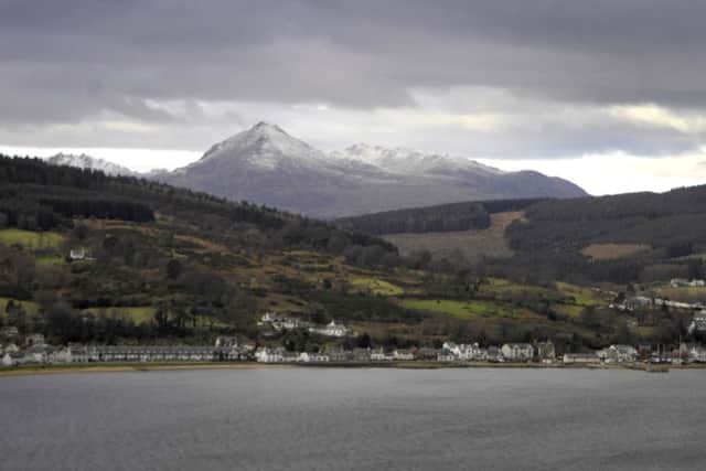 Lamlash, Arran, with Goat Fell in the distance. Picture: TSPL