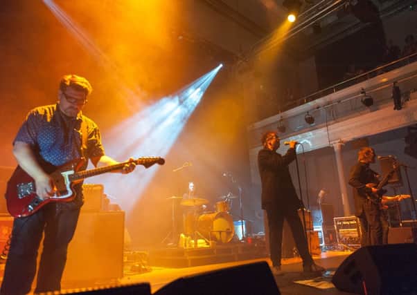 Ian McCulloch and Will Sergeant of Echo And The Bunnymen performing at the Queens Hall. Picture: Getty