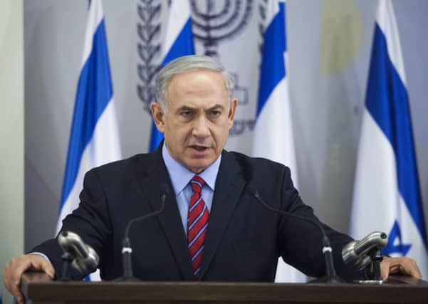 Israeli Prime Minister Benjamin Netanyahu speaks to the media in Tel Aviv, Israel. Picture: AP