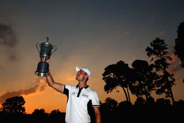 Martin Kaymer celebrates winning the US Open at Pinehurst. Picture: Getty