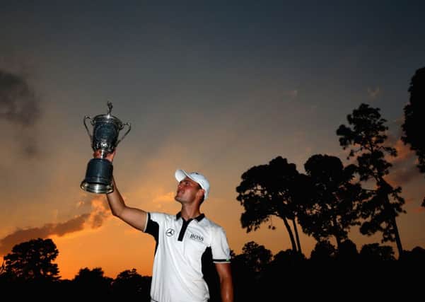 Martin Kaymer celebrates winning the US Open at Pinehurst. Picture: Getty