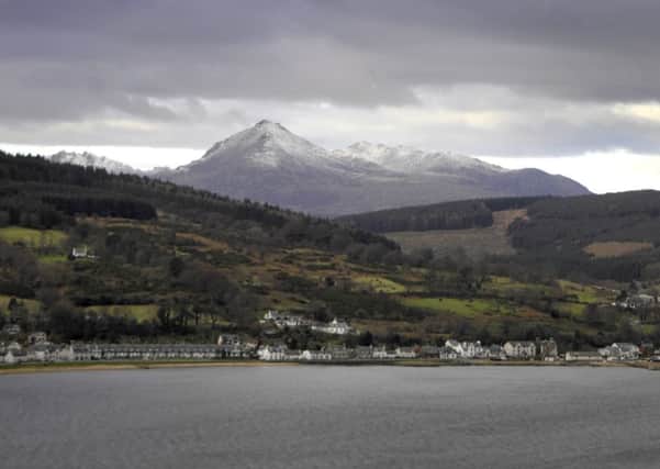 Lamlash, Arran, with Goat Fell in the distance. Picture: TSPL